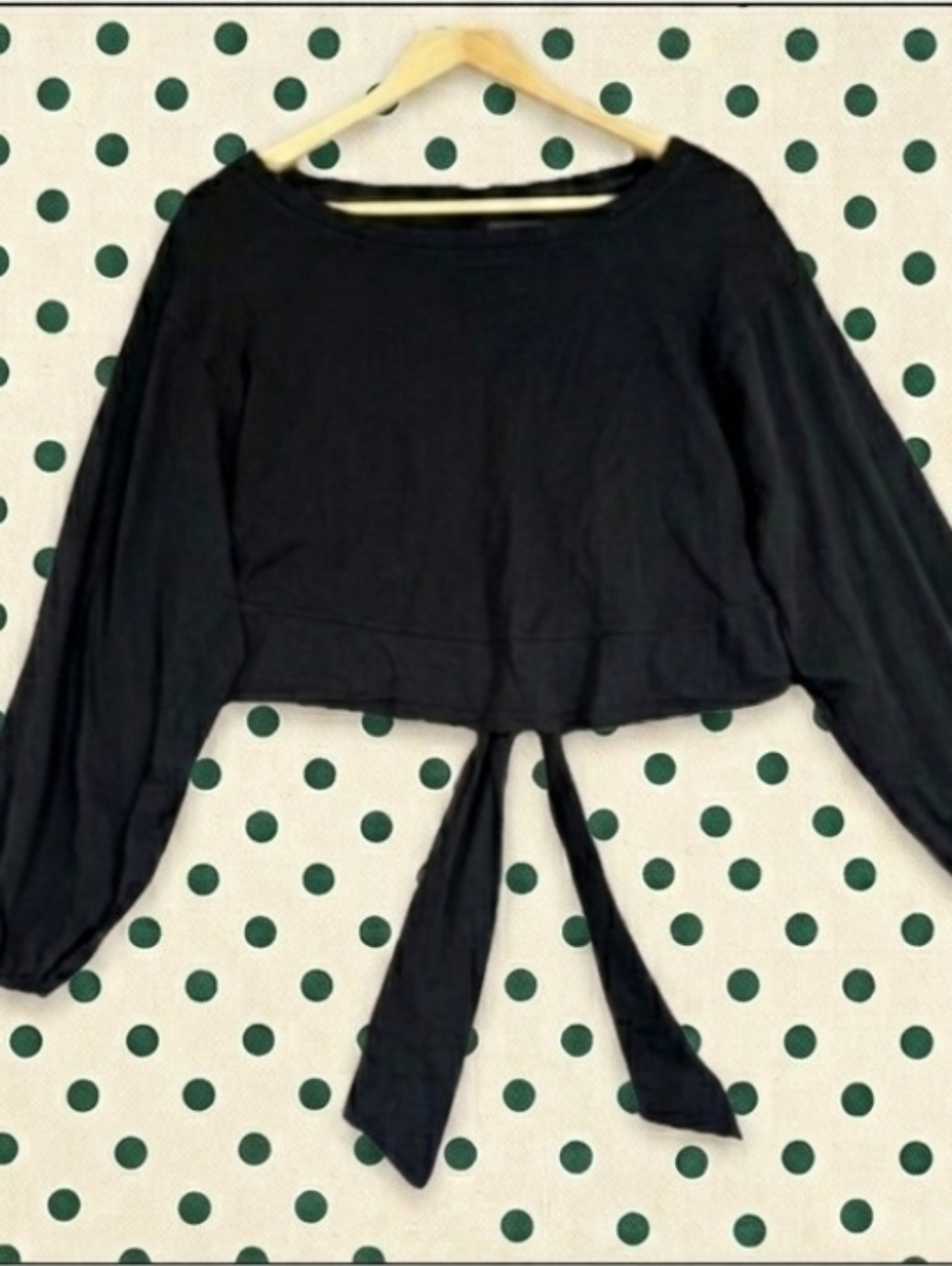 We The Free Black Long Sleeve With Tie Back Details Like New No Flaws